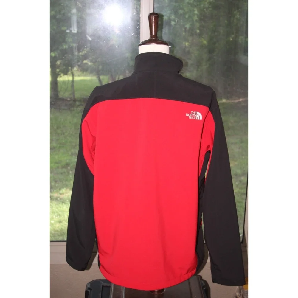 THE NORTH FACE XL Red Black Full Zip Jacket Coat Polyester Elastane
